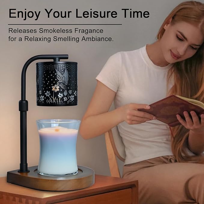 Candle Warmer Lamp Timer - Hummingbird Candle Lamp Warmer, Birthday Gifts for Women, Mothers Day Gifts for Mom, House Warming Gifts New Home, Candle Warmer for Jar Candles with 2 Bulb