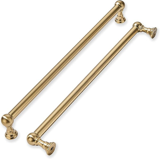 khtumeware 1 Pack Appliance Handle Pull 18 Inch Hole Center Champagne Bronze Cabinet Pulls Heavy Duty Solid Satin Brass Cabinet Handles for cabinets Dressers Kitchens Handles Bathroom cabinets