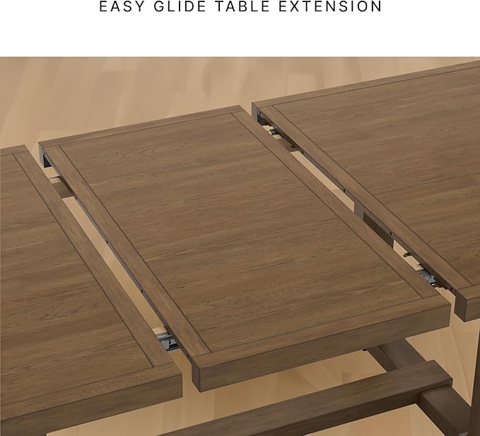 Signature Design by Ashley Burkhaus Rectangle Dining Room Extension Table, Removable Center Leaf, Seats up to 8, Wood, 40" W x 90" D x 30.25" H, Dark Brown