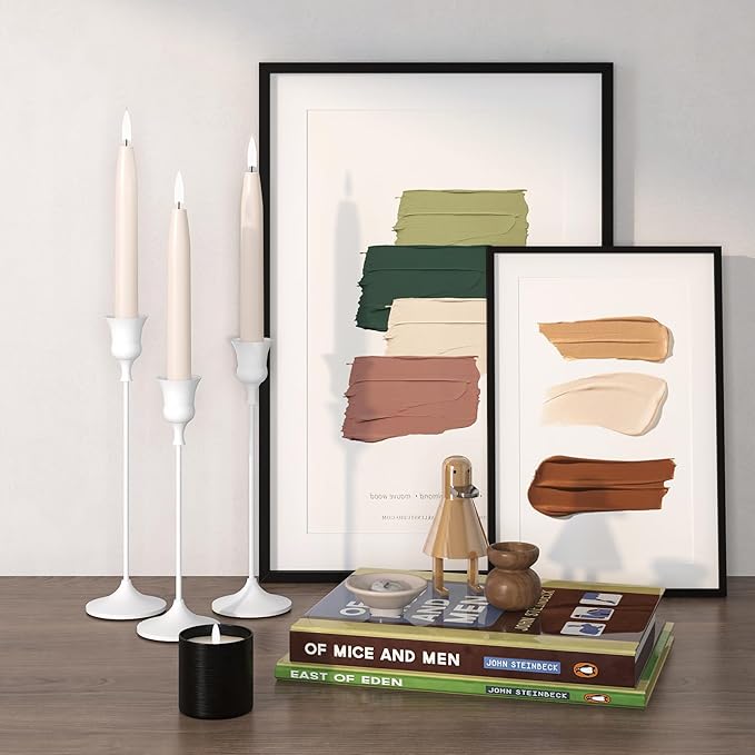 Candlestick Holders White, 9 Packs Taper Candle Holder for Candlesticks, Candle Sticks Holder Decor for Home Decor