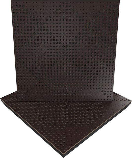 (2 Pack) — Sound Absorption-Diffuse Acoustic Panel «Wilds» | 19.7''x19.7''x2.1" | High Density Foam | Absorption - Diffusion - Reflection - Soundproofing - Insulation | Wood laminated: (Wenge)