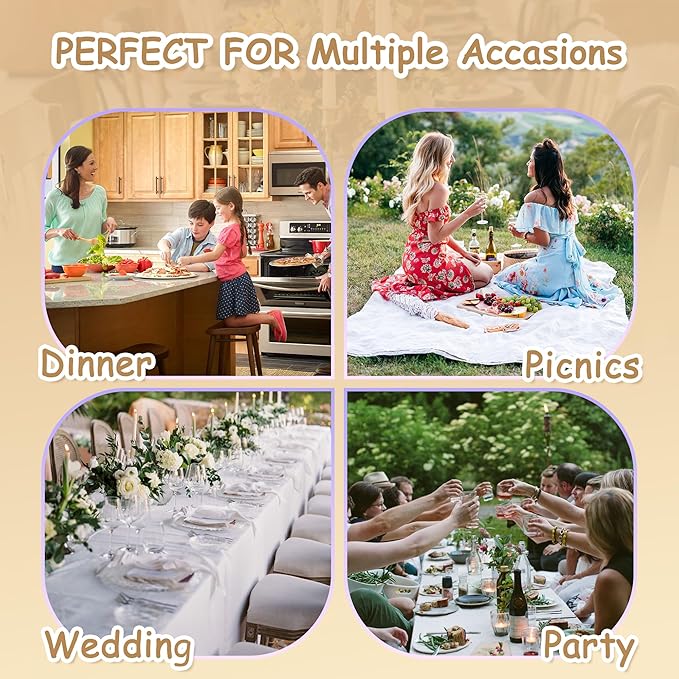 MYSKY HOME Table Cloth 60x120 in Rectangle Table, Heavy Duty Cotton Tassel Linen Look Waterproof Tablecloths Farmhouse Tablecloth Wrinkle Free Table Cover with Tassels for Kitchen Dining, Party