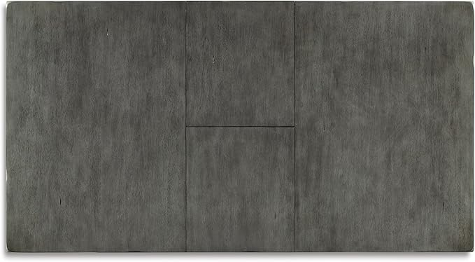 Signature Design by Ashley Hallanden Modern Farmhouse Rectangular Dining Room Butterfly Extension Table with Self-Storing Leaf, Seats Up to 6, Wood, Dark Gray