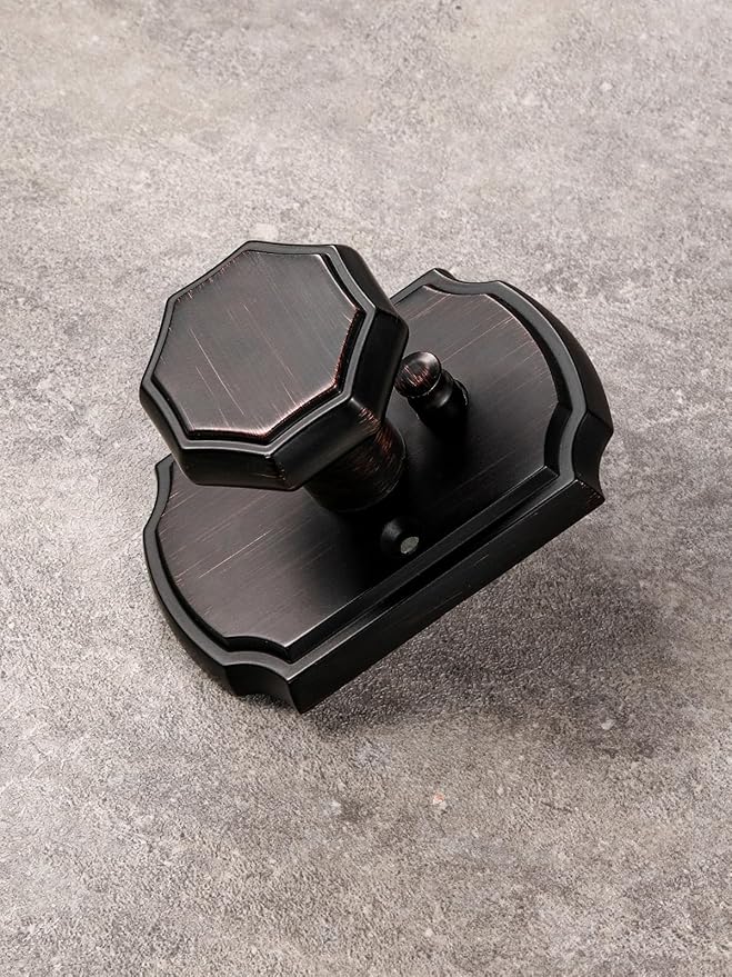 1 Pack Oil Rubbed Bronze Door Knobs Interior Privacy Door Knob Antique Door Knobs for Bedroom and Bathroom,Zinc Alloy