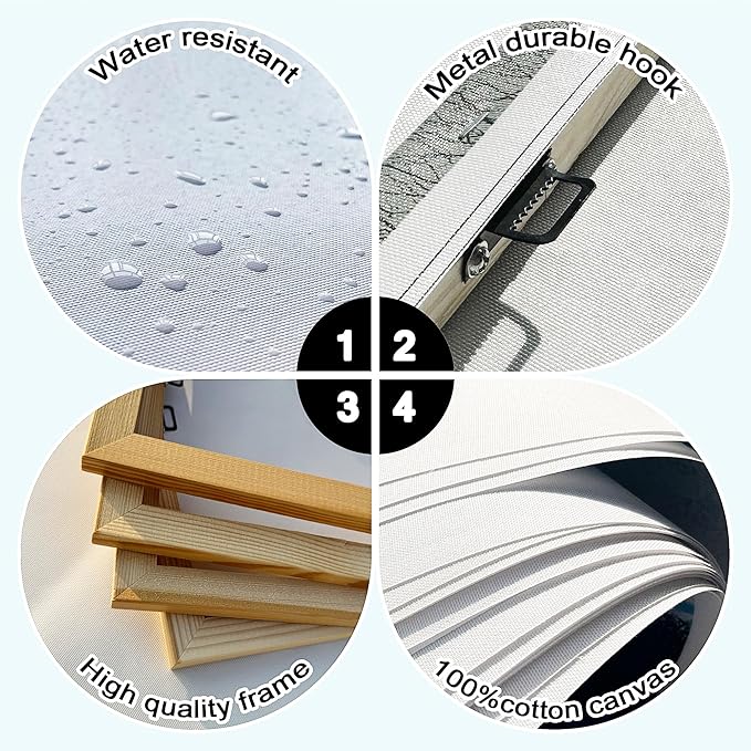 Birch Tree Canvas Wall Art Landscape Yellow Picture Wall Decor for Living Room Large Bedroom Wall Decor Above Bed Framed Artwork for Walls 24×48IN