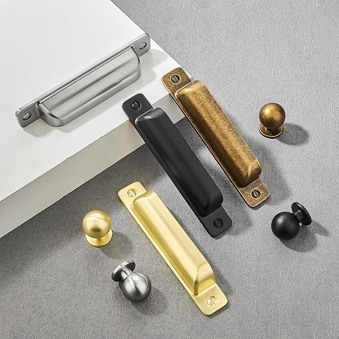 10 Pack 1 Inch (25mm) Diameter Round Brushed Nickel Cabinet Solid knobs，Cabinet Pulls,knobs for cabinets and Drawers,Ball Cabinet knobs Cabinetry Hardware.