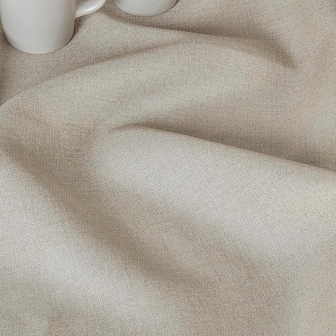 D'Moksha Homes Natural Linen Tablecloth 54 x 72 Inch - 100% Pure Linen Natural Table Cloth for Rectangle Tables - Classic Hemstitch, Machine Washable Tablecloth for Christmas, Holiday